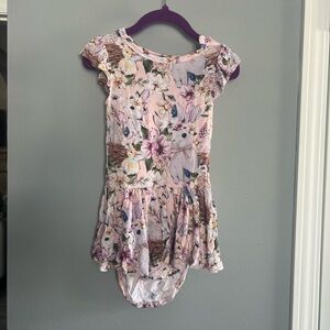 Posh Peanut Pink Floral Kids Dress